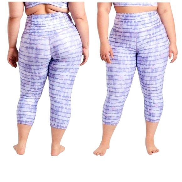 Athleta Pants - Athleta Elation Printed Capri Leggings Powervita Size 1X